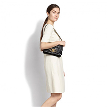 salvatore ferragamo quilted gancini leather chain shoulder bag #21h168